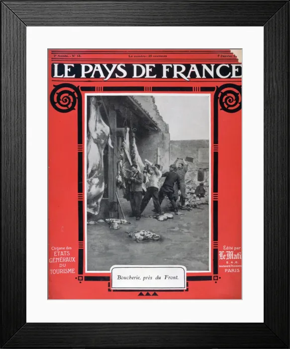 Framed Print : Front cover of Le Pays de France, 7th January 1915 Framed Print : Front cover of Le Pays de France, 7th January 1915