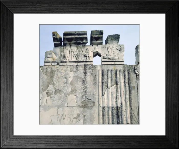 Framed Print : Monument to Cartilius Poplicola, Ostie, Rome. Artist: Lorenzini Framed Print : Monument to Cartilius Poplicola, Ostie, Rome. Artist: Lorenzini