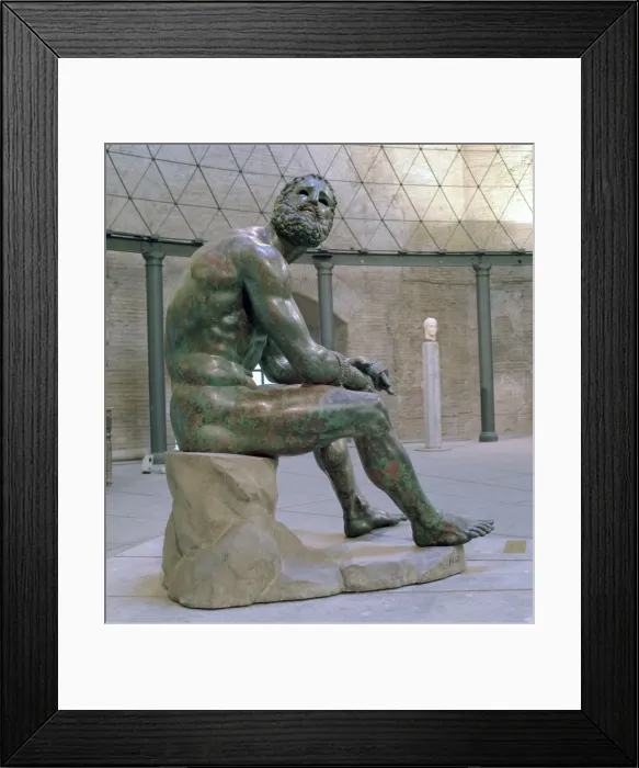 Framed Print : Boxer of Thermonr, Hellenistic bronze statue, c1st Century AD. Artist: Lysippos Framed Print : Boxer of Thermonr, Hellenistic bronze statue, c1st Century AD. Artist: Lysippos