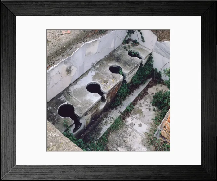 Framed Print : Roman toilet, Ostia, Italy Framed Print : Roman toilet, Ostia, Italy