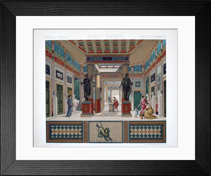 Framed Print : Greek, Roman temple, c1800-1835. Artist: Firmin Didot Framed Print : Greek, Roman temple, c1800-1835. Artist: Firmin Didot