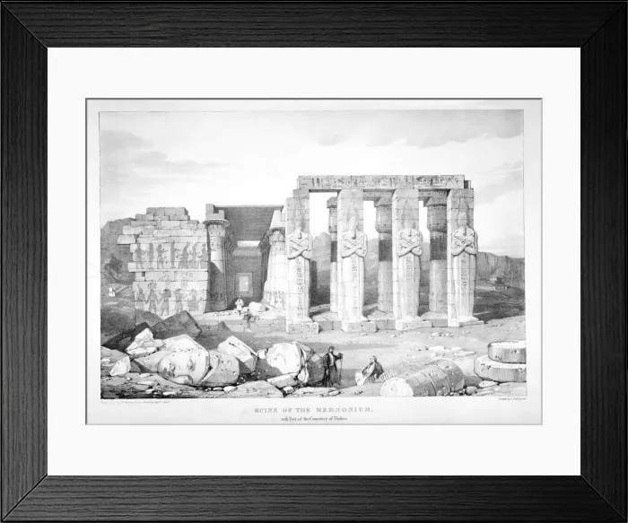 Framed Print : Ruins of the Memnonium at the Cemetery of Thebes, c1800-1870. Artist: George Barnard