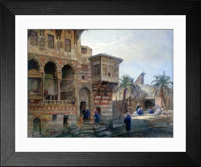 Framed Print : The House of Mameluke Radnau Bey, Cairo, 1870. Artist: Frank Dillon Framed Print : The House of Mameluke Radnau Bey, Cairo, 1870. Artist: Frank Dillon
