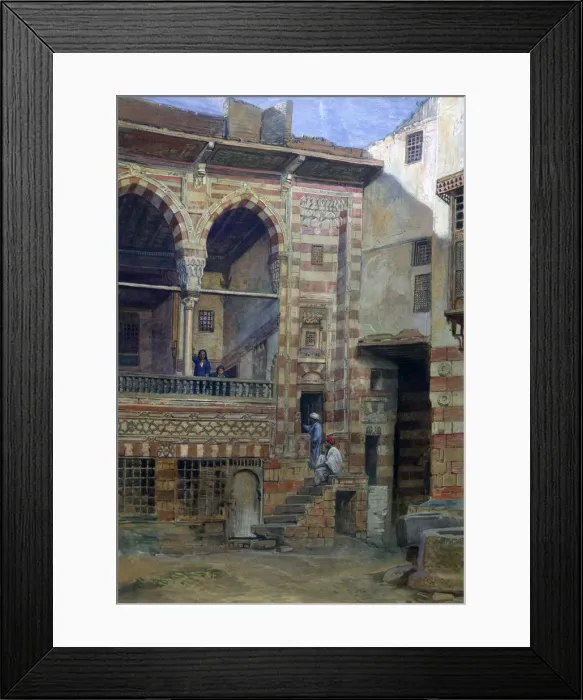 Framed Print : Courtyard in the House of Sheikh Sadat, Cairo, 1873. Artist: Frank Dillon Framed Print : Courtyard in the House of Sheikh Sadat, Cairo, 1873. Artist: Frank Dillon