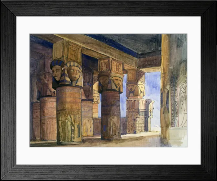 Framed Print : Temple of Denderah, Upper Egypt, 1839. Artist: William James Muller Framed Print : Temple of Denderah, Upper Egypt, 1839. Artist: William James Muller