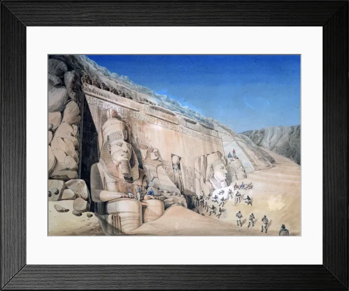 Framed Print : Excavation of the Great Temple of Ramesses II, Abu Simbel, 1819. Artist: Louis M. A. Linant de Bellefonds Framed Print : Excavation of the Great Temple of Ramesses II, Abu Simbel, 1819. Artist: Louis M. A. Linant de Bellefonds