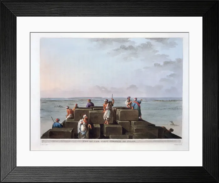 Framed Print : Top of the First Pyramid of Gizah, 1801. Artist: Thomas Milton Framed Print : Top of the First Pyramid of Gizah, 1801. Artist: Thomas Milton