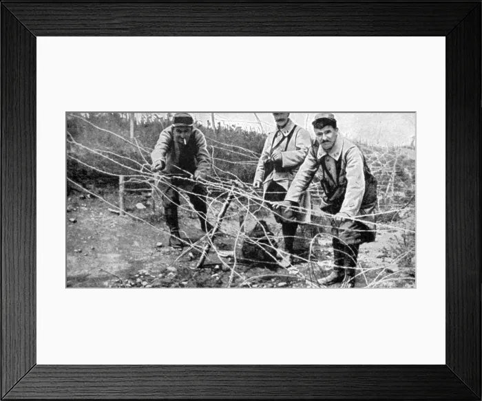 Framed Print : The defences of Carency, France, 1915 Framed Print : The defences of Carency, France, 1915
