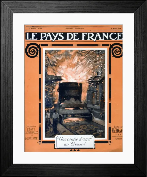 Framed Print : The front cover of Le Pays de France, 5 August 1915 Framed Print : The front cover of Le Pays de France, 5 August 1915
