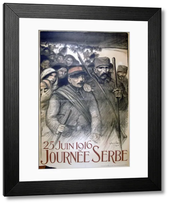 Framed Print : 25 June 1916 - Serbia Day, French World War I poster, 1916. Artist: Theophile Alexandre Steinlen Framed Print : 25 June 1916 - Serbia Day, French World War I poster, 1916. Artist: Theophile Alexandre Steinlen