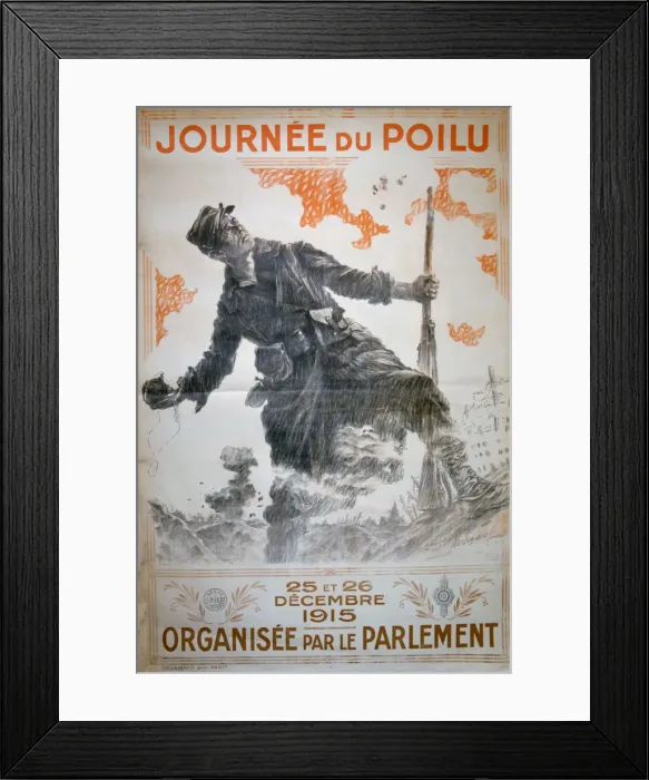 Framed Print : Journee du Poilu 25 et 26 Decembre 1915, French World War I poster, 1915. Artist: Maurice Neumont Framed Print : Journee du Poilu 25 et 26 Decembre 1915, French World War I poster, 1915. Artist: Maurice Neumont