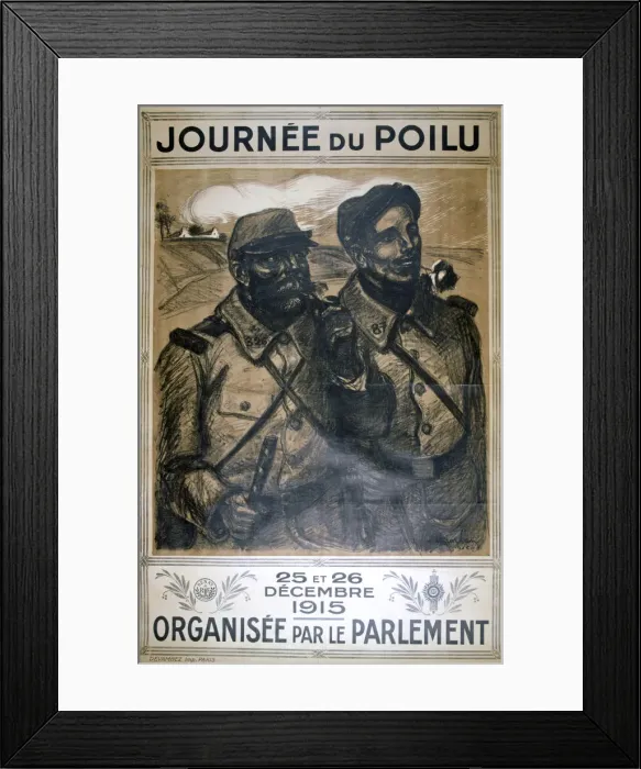 Framed Print : Journee du Poilu 25 et 26 Decembre 1915, French World War I poster, 1915. Artist: Theophile Alexandre Steinlen Framed Print : Journee du Poilu 25 et 26 Decembre 1915, French World War I poster, 1915. Artist: Theophile Alexandre Steinlen
