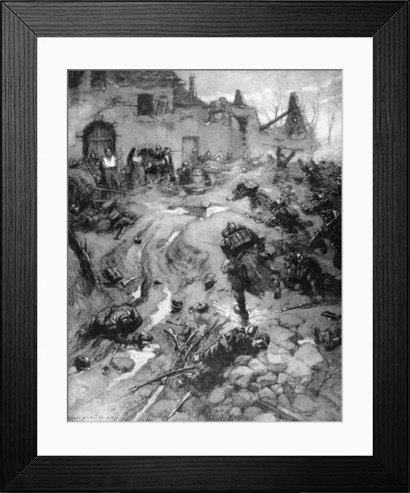 Framed Print : Our Troops take Steinbach, Alsace, World War I, 1915. Artist: Leven and Lemonier Framed Print : Our Troops take Steinbach, Alsace, World War I, 1915. Artist: Leven and Lemonier