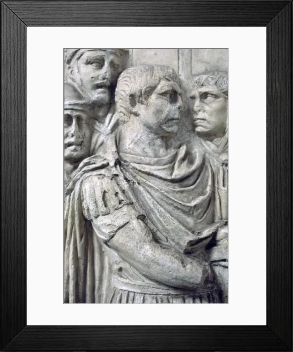 Framed Print : Emperor Trajan, Trajans Column, Rome