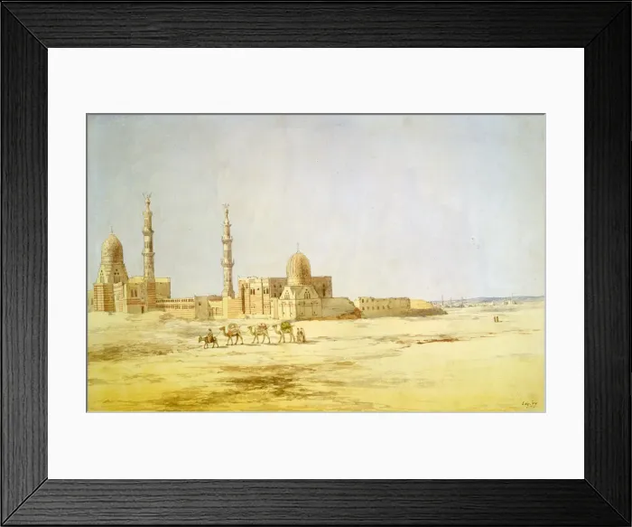 Framed Print : Tombs of the Caliphs, Cairo, c1842. Artist: Richard Dudd Framed Print : Tombs of the Caliphs, Cairo, c1842. Artist: Richard Dudd
