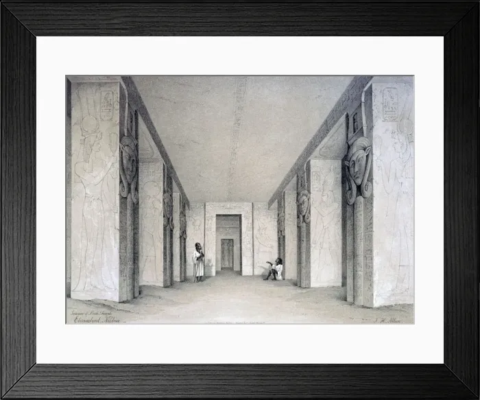 Framed Print : Interior of the North Temple, Ebsamboul, Nubia, Egypt, 19th century. Artist: Augustus Butler Framed Print : Interior of the North Temple, Ebsamboul, Nubia, Egypt, 19th century. Artist: Augustus Butler
