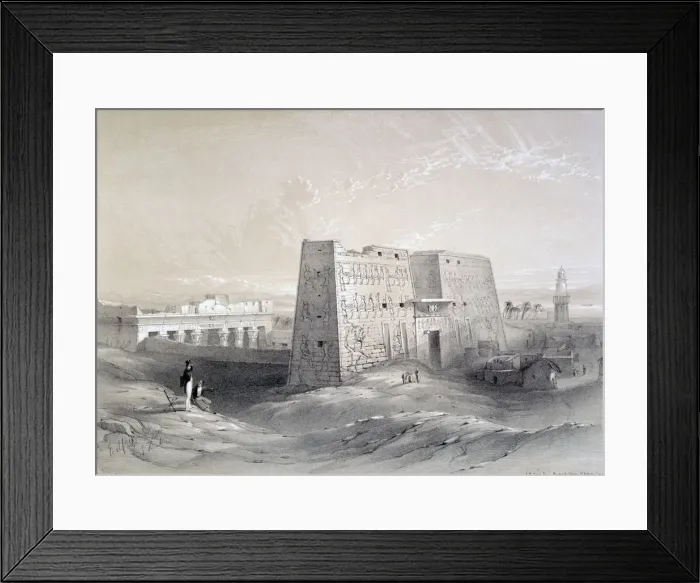 Framed Print : Edfu Temple, Egypt, 19th century. Artist: AR Grieve Framed Print : Edfu Temple, Egypt, 19th century. Artist: AR Grieve