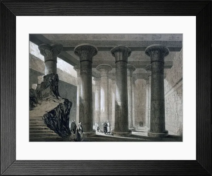 Framed Print : Temple at Esneh, Egypt, 19th century. Artist: JH Allan Framed Print : Temple at Esneh, Egypt, 19th century. Artist: JH Allan