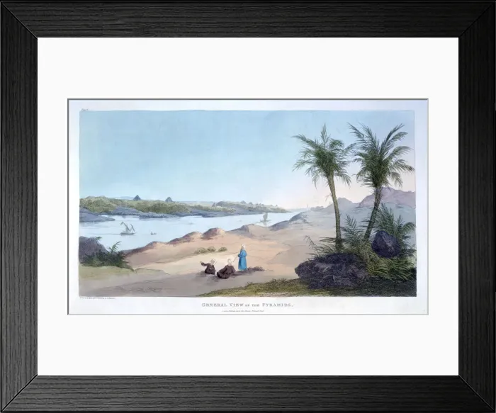 Framed Print : General View of the Pyramids, Egypt, 1820. Artist: Agostino Aglio Framed Print : General View of the Pyramids, Egypt, 1820. Artist: Agostino Aglio