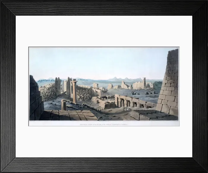 Framed Print : General View of the Ruins of the Great Temple at Carnac, Egypt, 1820. Artist: I Clark Framed Print : General View of the Ruins of the Great Temple at Carnac, Egypt, 1820. Artist: I Clark