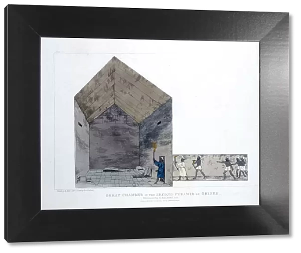 Great Chamber in the Second Pyramid of Ghizeh, Egypt, 1820. Artist: Agostino Aglio