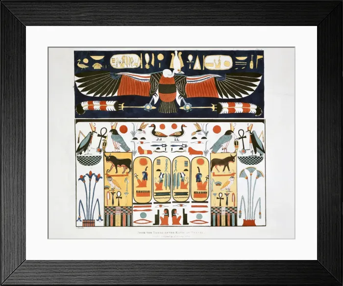Framed Print : Mural from the Tombs of the Kings at Thebes, 1820. Artist: Giovanni Battista Belzoni Framed Print : Mural from the Tombs of the Kings at Thebes, 1820. Artist: Giovanni Battista Belzoni