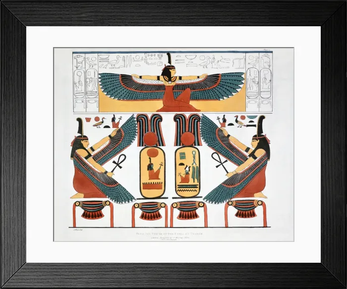 Framed Print : Mural from the Tombs of the Kings at Thebes, 1820. Artist: Charles Joseph Hullmandel Framed Print : Mural from the Tombs of the Kings at Thebes, 1820. Artist: Charles Joseph Hullmandel