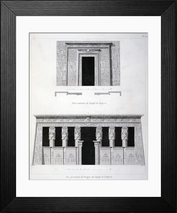 Framed Print : A Doorway and Gantry at the Temple of Tentyris, 19th century. Artist: Vivant Denon Framed Print : A Doorway and Gantry at the Temple of Tentyris, 19th century. Artist: Vivant Denon