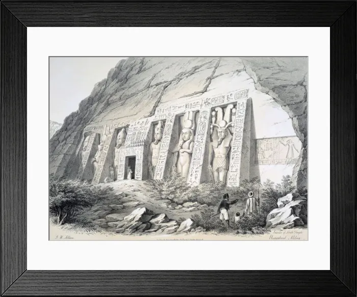 Framed Print : Exterior of the North Temple, Ebsamboul, Nubia, c1850. Artist: Augustus Butler Framed Print : Exterior of the North Temple, Ebsamboul, Nubia, c1850. Artist: Augustus Butler