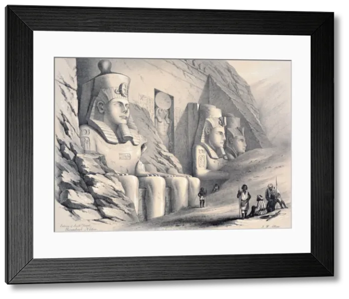 Framed Print : Exterior of the South Temple, Ebsamboul, Nubia, c1850. Artist: Augustus Butler Framed Print : Exterior of the South Temple, Ebsamboul, Nubia, c1850. Artist: Augustus Butler