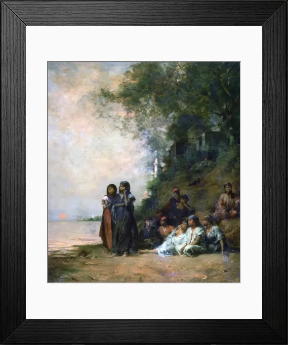 Framed Print : Egyptian Women at the Edge of the Water, 19th century. Artist: Eugene Fromentin Framed Print : Egyptian Women at the Edge of the Water, 19th century. Artist: Eugene Fromentin