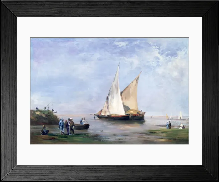 Framed Print : The Banks of the Nile, 1874. Artist: Eugene Fromentin Framed Print : The Banks of the Nile, 1874. Artist: Eugene Fromentin