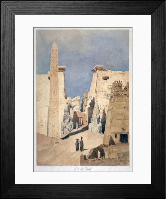Framed Print : Louxor, from the front, 19th century. Artist: FH Naudin Framed Print : Louxor, from the front, 19th century. Artist: FH Naudin