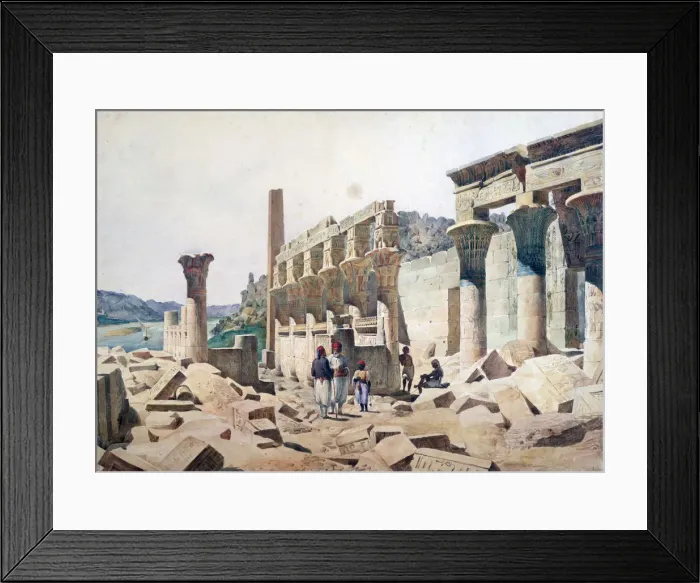 Framed Print : Temple of Venus Athor, Philae, 19th century. Artist: FH Naudin Framed Print : Temple of Venus Athor, Philae, 19th century. Artist: FH Naudin
