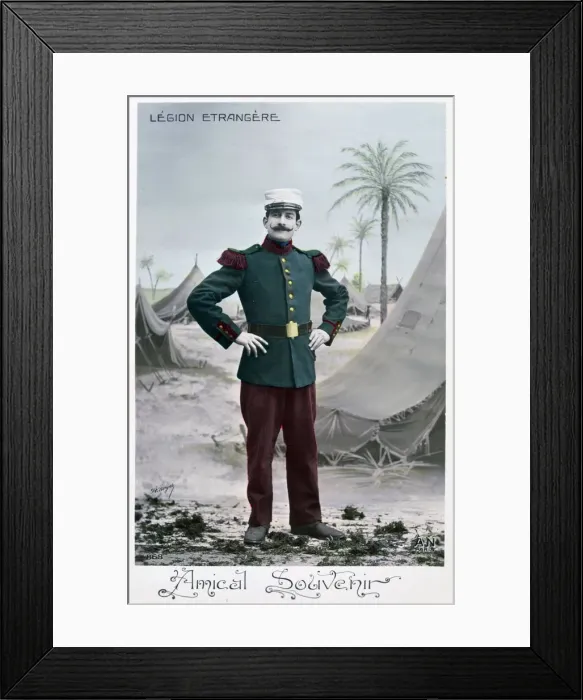 Framed Print : French Foreign Legion postcard, c1900 Framed Print : French Foreign Legion postcard, c1900