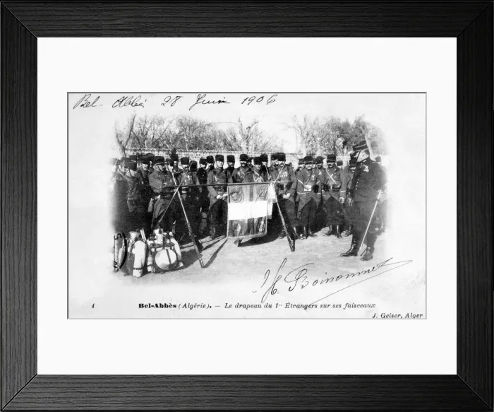 Framed Print : 1st regiment of the French Foreign Legion, Sidi Bel Abbes, Algeria, 1906. Artist: J Geiser