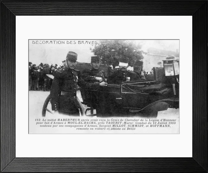Framed Print : Decoration of a French soldier with the Legion d Honneur, c1910 Framed Print : Decoration of a French soldier with the Legion d Honneur, c1910