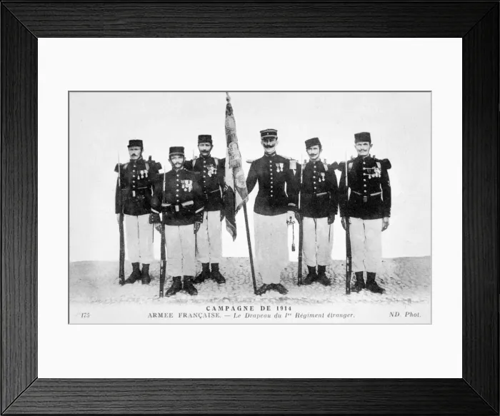 Framed Print : The flag of the 1st Regiment of the French Foreign Legion, 1914 Framed Print : The flag of the 1st Regiment of the French Foreign Legion, 1914