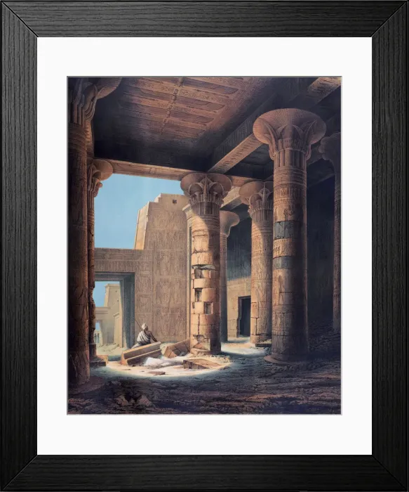 Framed Print : The Inner Temple, Philae, Egypt, 1842. Artist: E Weidenbach Framed Print : The Inner Temple, Philae, Egypt, 1842. Artist: E Weidenbach