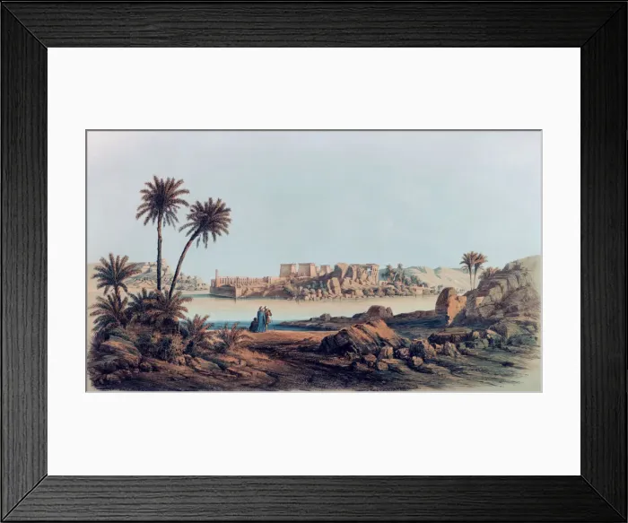Framed Print : Philae, Egypt, 1842-1845. Artist: E Weidenbach Framed Print : Philae, Egypt, 1842-1845. Artist: E Weidenbach