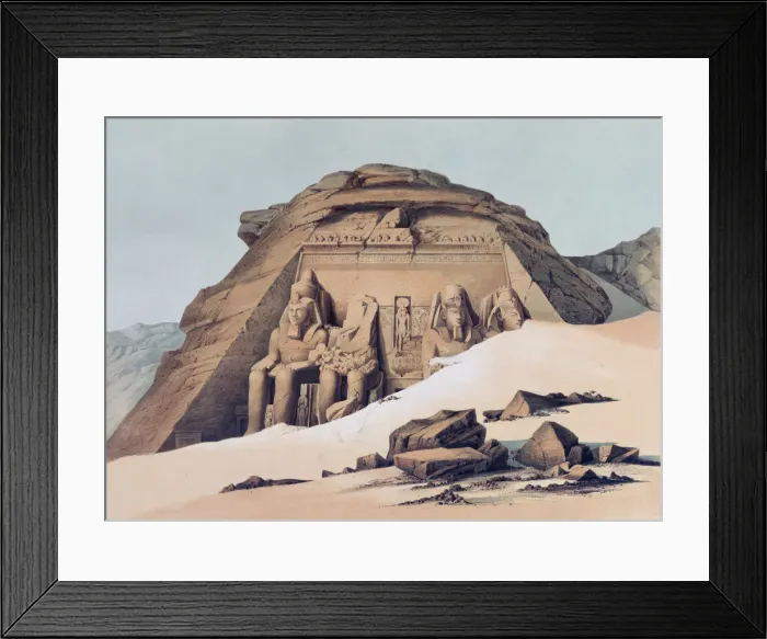 Framed Print : Temple of Abu Simbel, 1842-1845. Artist: E Weidenbach Framed Print : Temple of Abu Simbel, 1842-1845. Artist: E Weidenbach