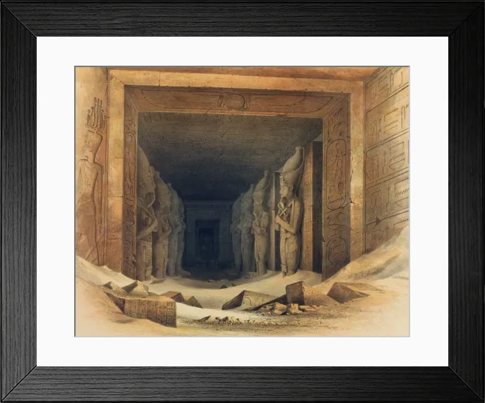 Framed Print : Interior of the Temple of Abou Simbel, Egypt, 1842-1845. Artist: E Weidenbach Framed Print : Interior of the Temple of Abou Simbel, Egypt, 1842-1845. Artist: E Weidenbach