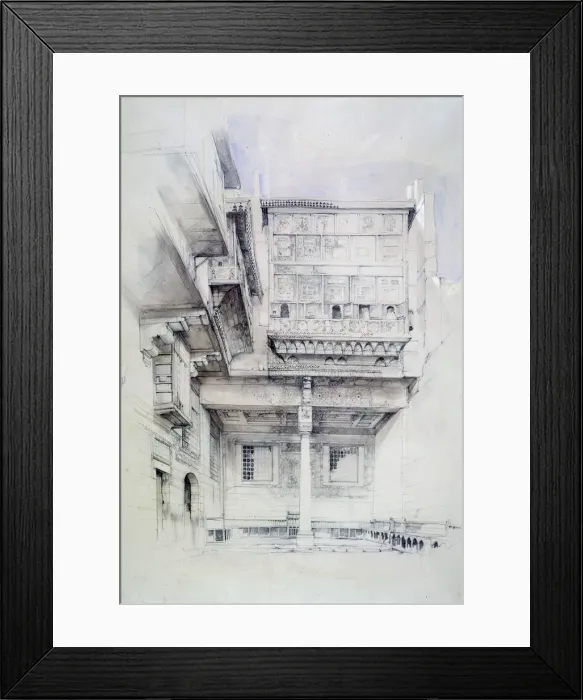 Framed Print : The Court of the House of the Artist, Cairo, Egypt, 19th century. Artist: John Frederick Lewis Framed Print : The Court of the House of the Artist, Cairo, Egypt, 19th century. Artist: John Frederick Lewis