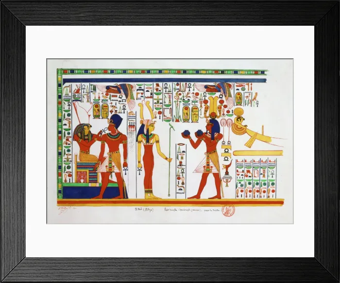 Framed Print : Mural from El-Kab, Egypt, 1841. Artist: Nestor l Hote Framed Print : Mural from El-Kab, Egypt, 1841. Artist: Nestor l Hote