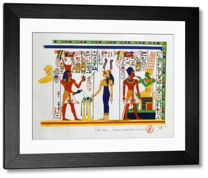 Framed Print : Mural from El-Kab, Egypt, 1841. Artist: Nestor l Hote Framed Print : Mural from El-Kab, Egypt, 1841. Artist: Nestor l Hote