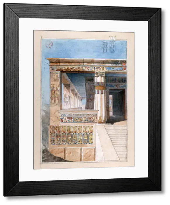 Framed Print : Ancient Egyptian temple, 19th century. Artist: Nestor l Hote Framed Print : Ancient Egyptian temple, 19th century. Artist: Nestor l Hote
