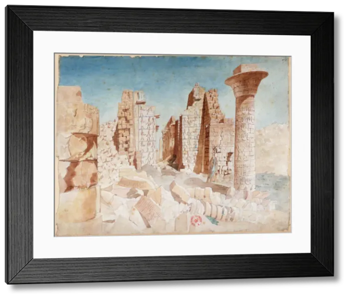 Framed Print : Karnak, Egypt, 19th century. Artist: Nestor l Hote Framed Print : Karnak, Egypt, 19th century. Artist: Nestor l Hote