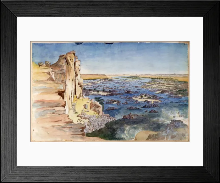 Framed Print : The Nile, Egypt, 19th century. Artist: Nestor l Hote Framed Print : The Nile, Egypt, 19th century. Artist: Nestor l Hote