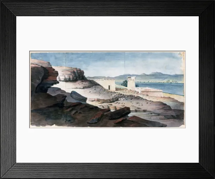 Framed Print : The Temple of Amada in Nubia, 19th century. Artist: Nestor l Hote Framed Print : The Temple of Amada in Nubia, 19th century. Artist: Nestor l Hote