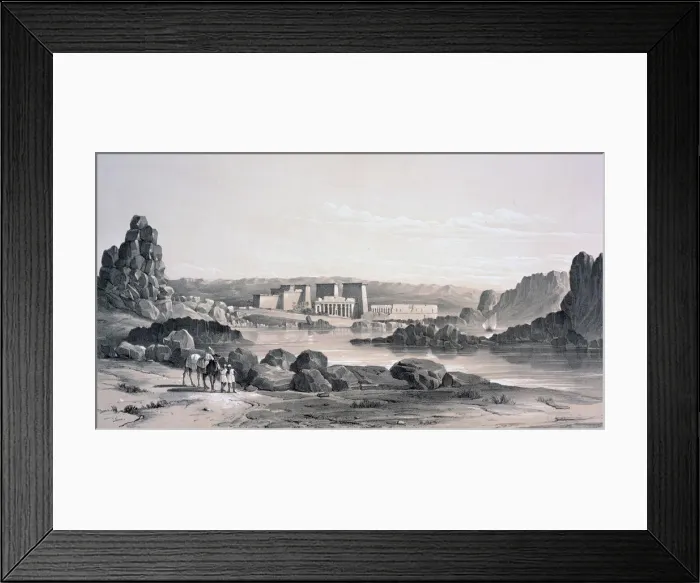 Framed Print : Philae, Looking South, Egypt, 1843. Artist: George Moore Framed Print : Philae, Looking South, Egypt, 1843. Artist: George Moore